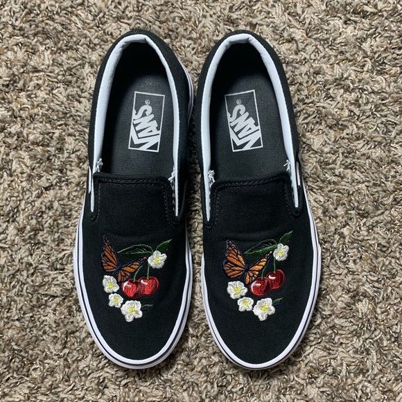 vans with cherry and butterfly